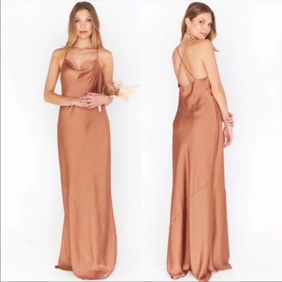 Show Me Your MuMu Dresses & Skirts - NWOT Show Me Your Mumu Tuscany Maxi Slip Dress in Copper Size Large